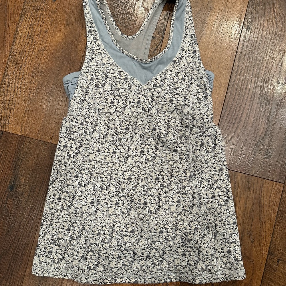 Women's Gray Patterned Tank Top